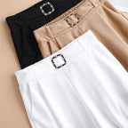 Ayla High-Waist Buckle Pants