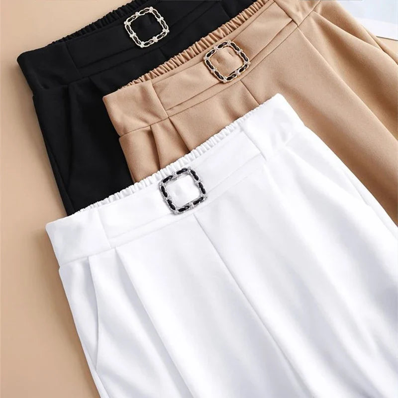 Ayla High-Waist Buckle Pants