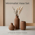 The Novella Ribbed Vase Set