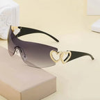 Celeste Rhinestone Heart Sunglasses