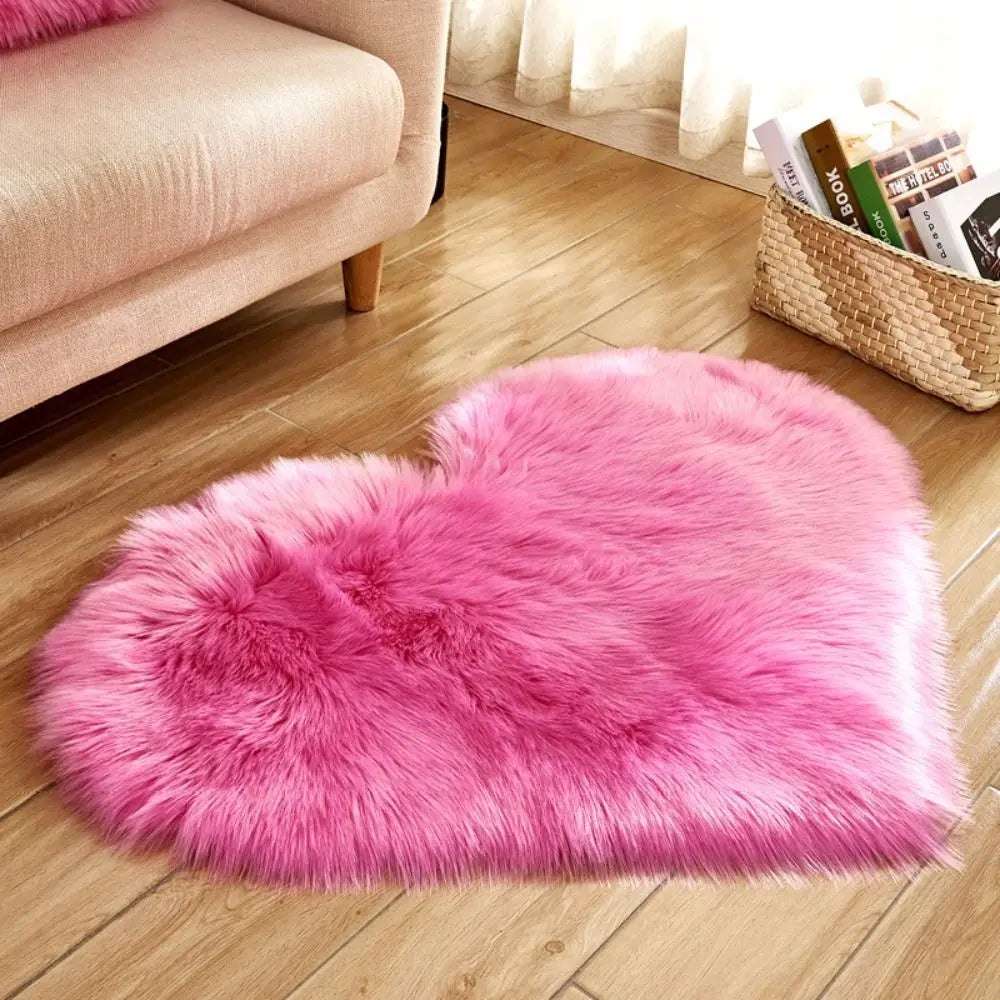 The Amora Plush Heart Rug