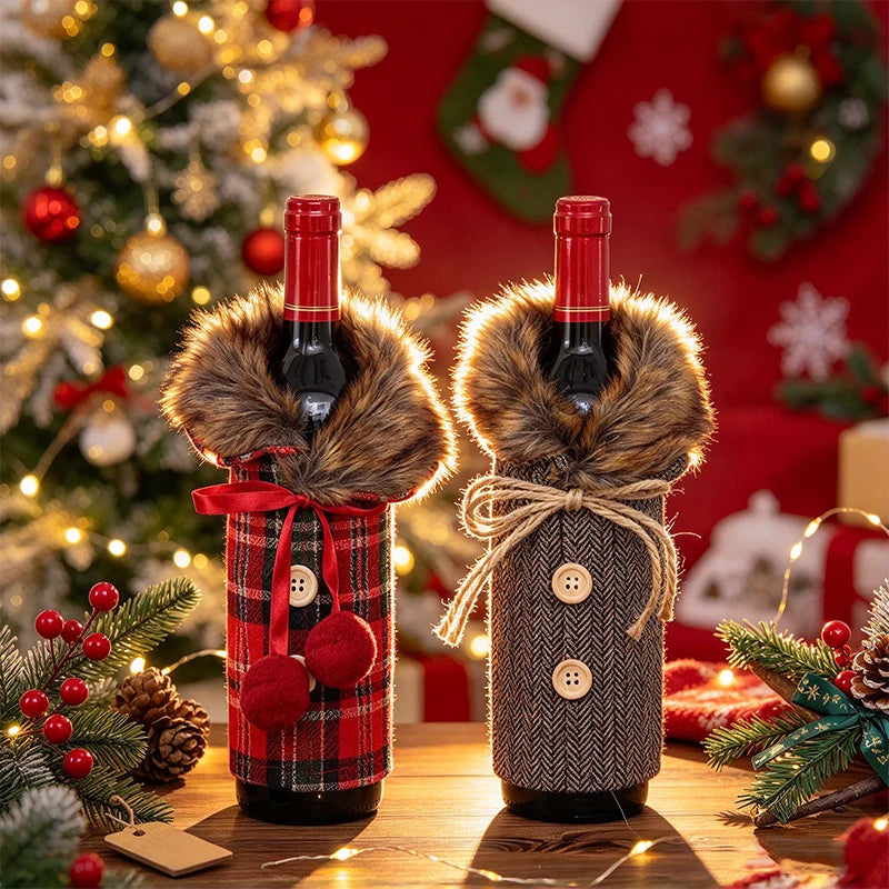 Merry & Cozy Wine Bottle Wraps