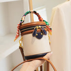 Valencia Scarf Handle Bucket Bag