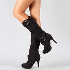 Brielle Buckle Stiletto Boots