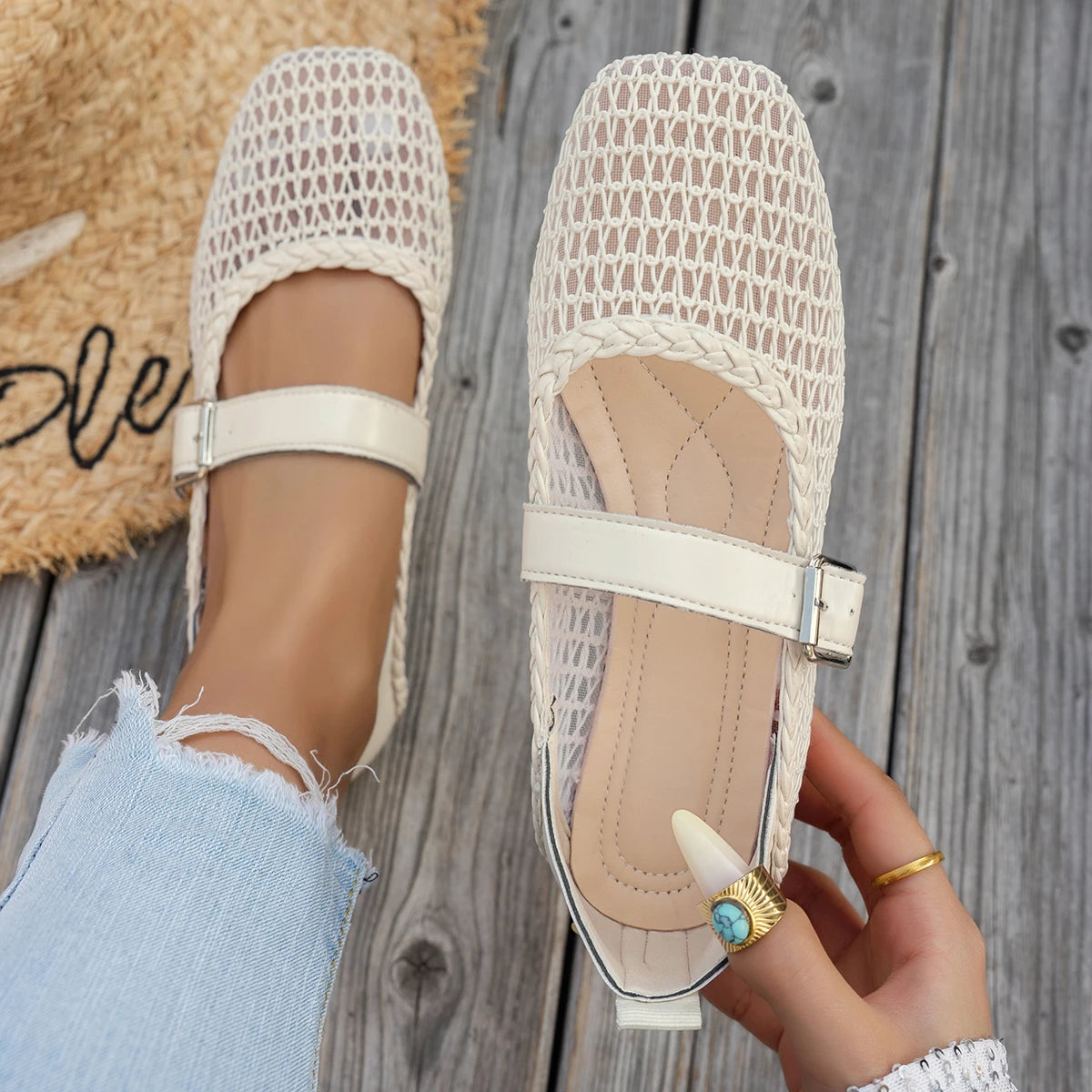 Lainey Woven Mary Janes