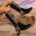 Reina Leopard Charm Boots
