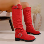 Arielle Suede Buckle Boots