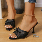 The Vivienne Bow Lace Heel