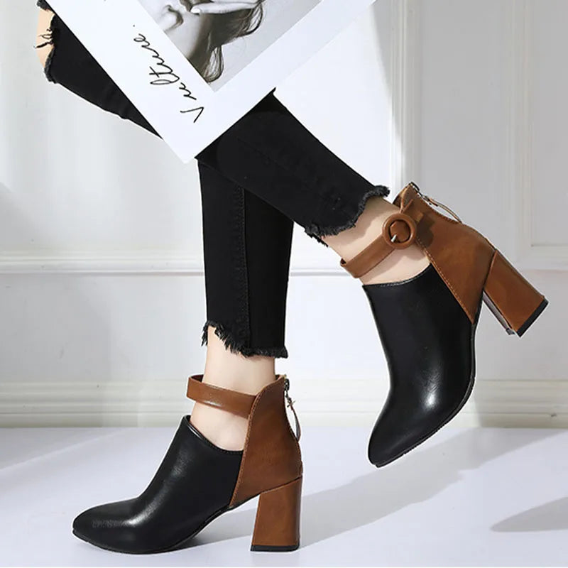 Noelle Buckle Ankle Heels