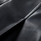 Raven Grace Double-Breasted Leather Coat