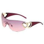 Celeste Rhinestone Heart Sunglasses