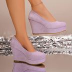 Camille Platform Wedge Pump