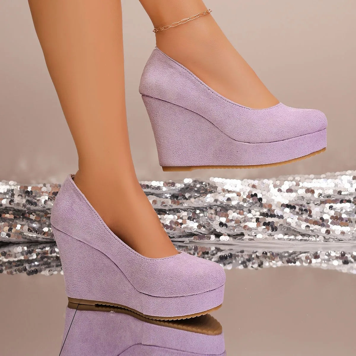 Camille Platform Wedge Pump