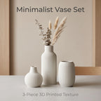 The Novella Ribbed Vase Set