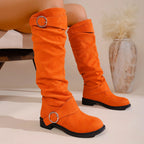 Arielle Suede Buckle Boots
