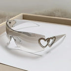 Celeste Rhinestone Heart Sunglasses