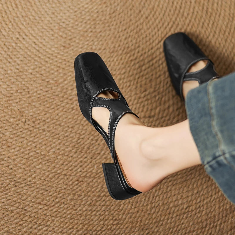 Celine Cutout Leather Mule