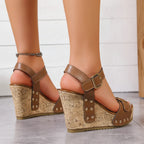 Harper Buckle Wedge