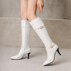 Brielle Buckle Knee High Boots