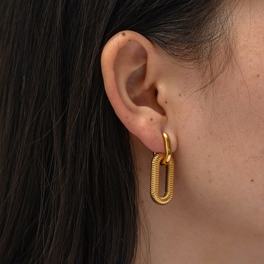 Lyra Modern Hoop Earrings