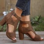 Reba Charm Peep Toe Heels
