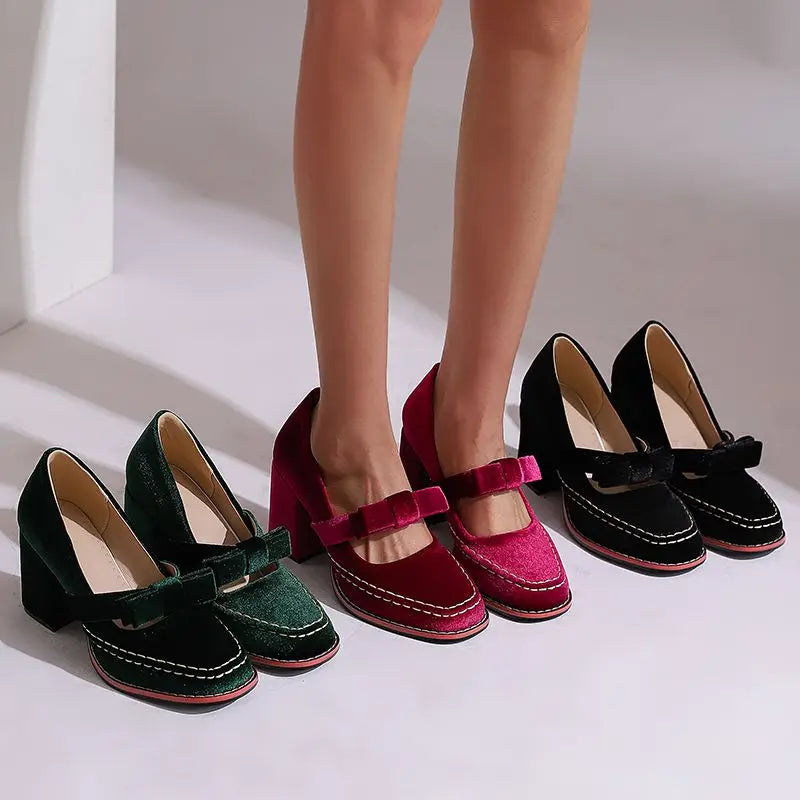 Maribel Velvet Heels