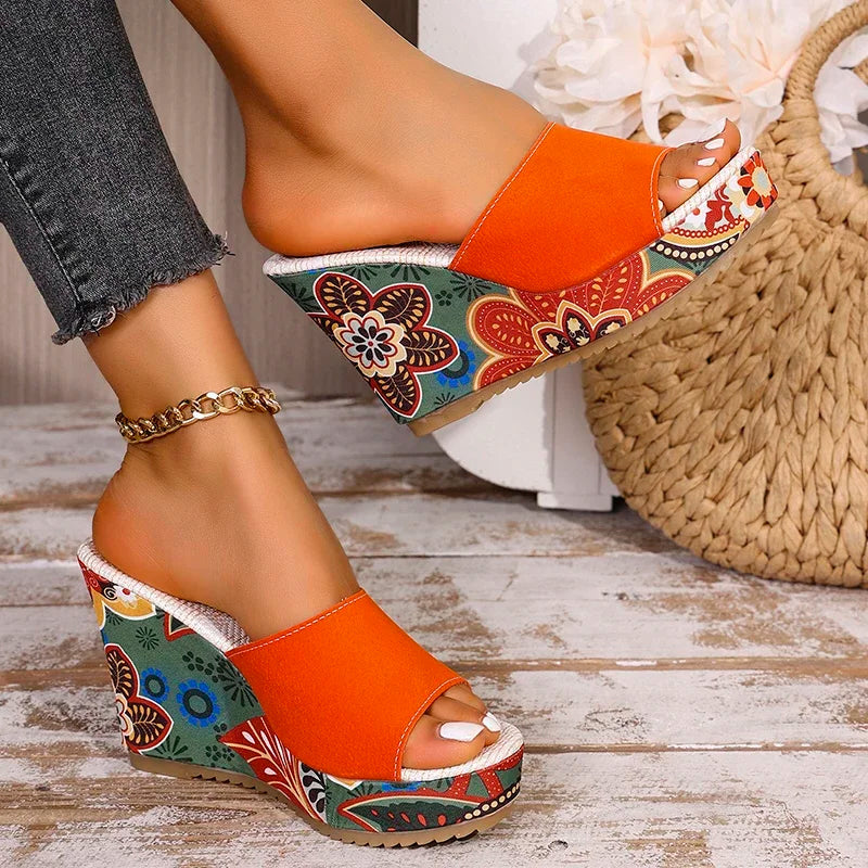 Marbella Muse Wedge Slides