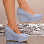 Camille Platform Wedge Pump
