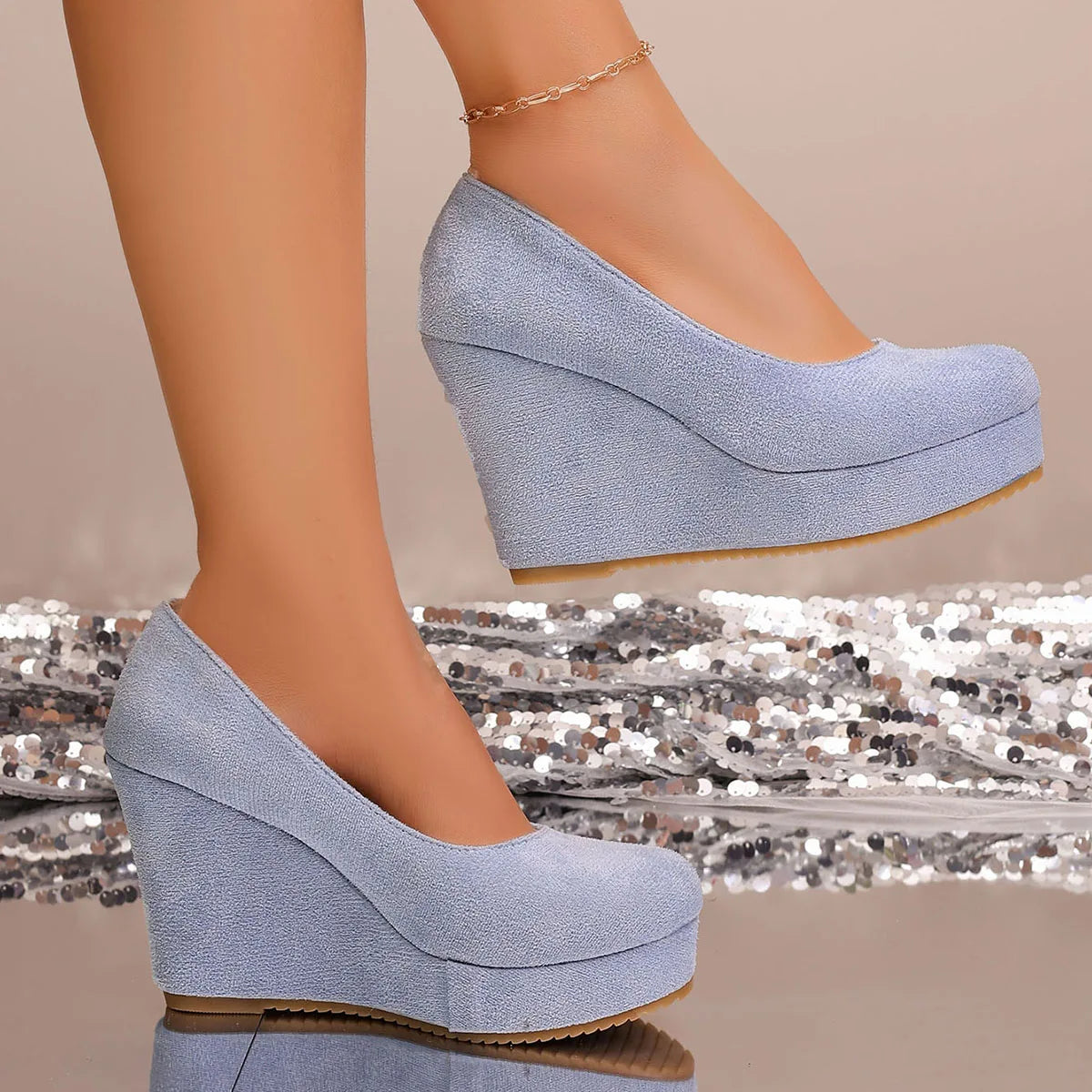 Camille Platform Wedge Pump