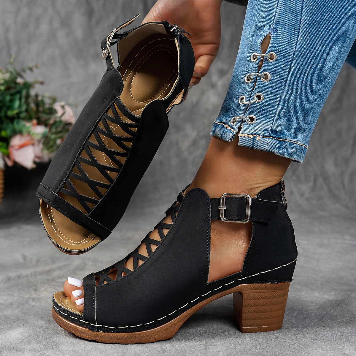 Sienna Cutout Sandals