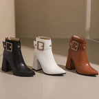 Isadora Pointed Buckle Boots