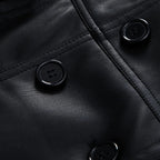 Raven Grace Double-Breasted Leather Coat