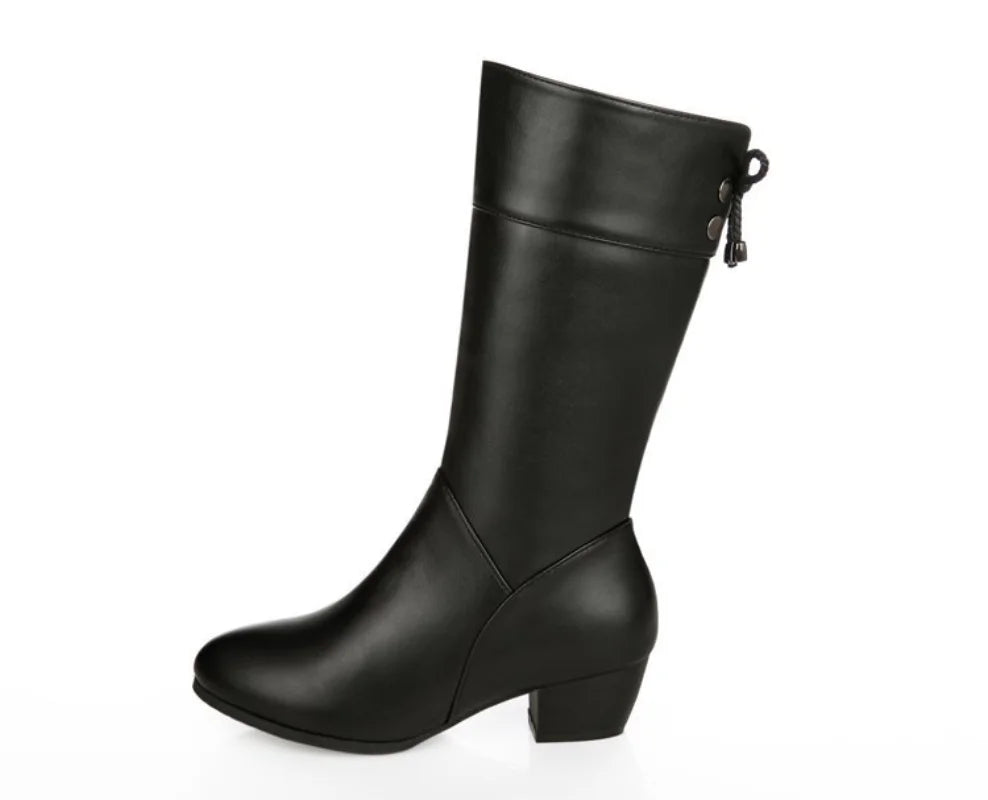 Clara Mid-Calf Leather Boots