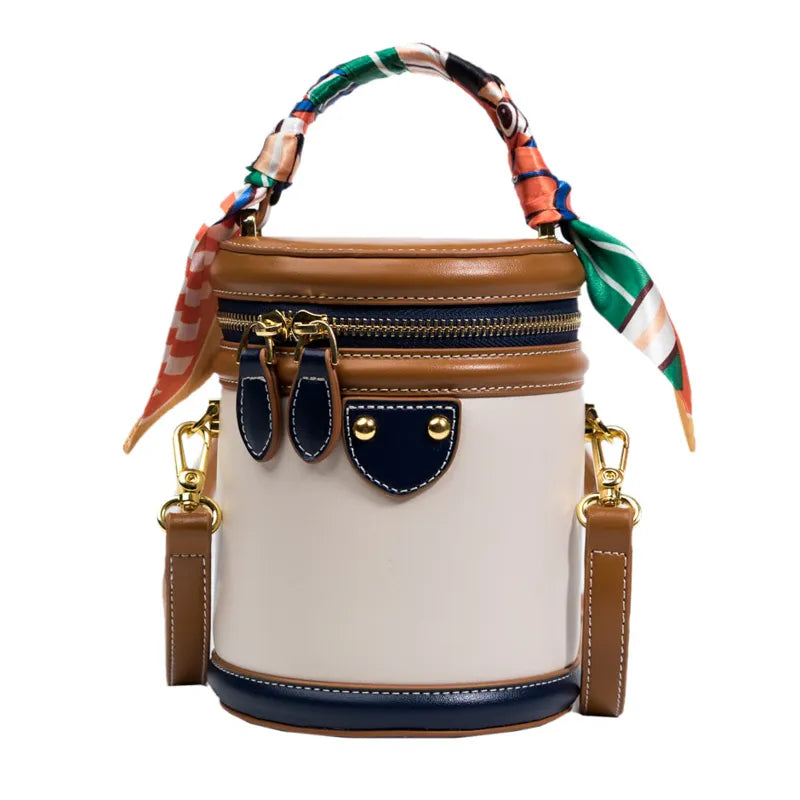 Valencia Scarf Handle Bucket Bag
