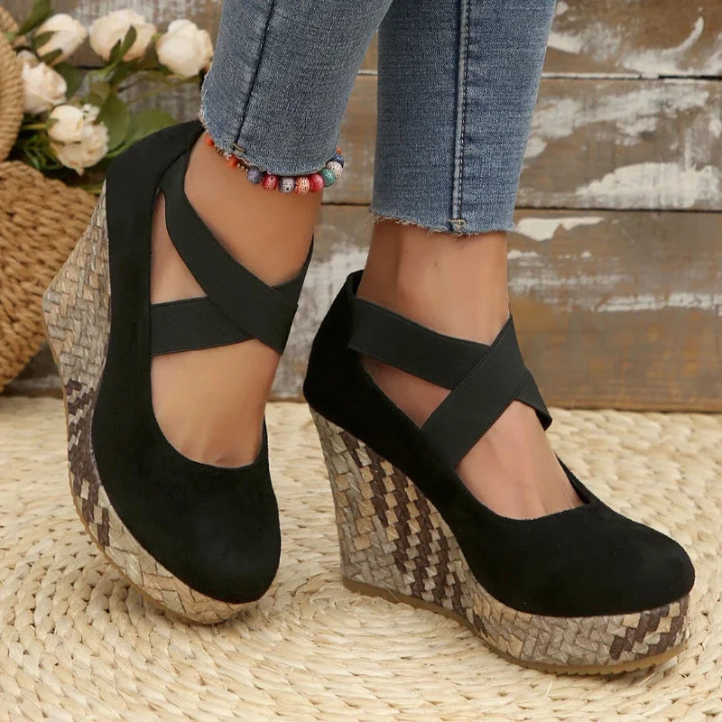 Serenity Criss-Cross Wedge Platforms
