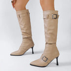 The Sloane Buckle Knee-High Boots