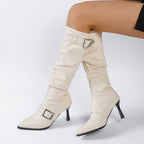 The Sloane Buckle Knee-High Boots