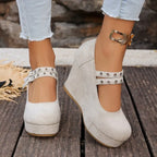 Sadie Double Buckle Wedge