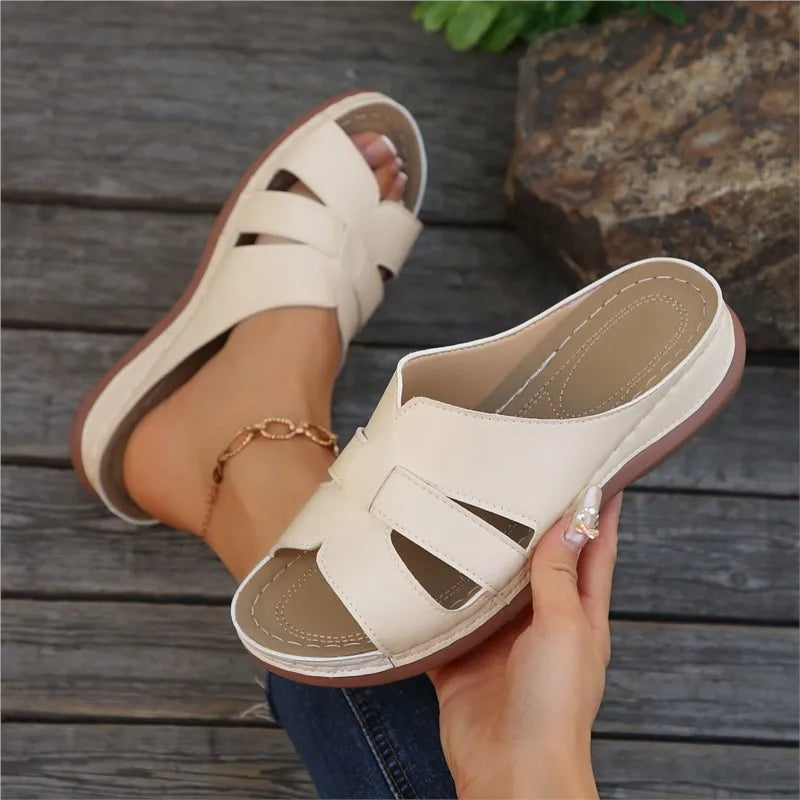 Olivia Casual Cutout Slides