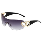 Celeste Rhinestone Heart Sunglasses
