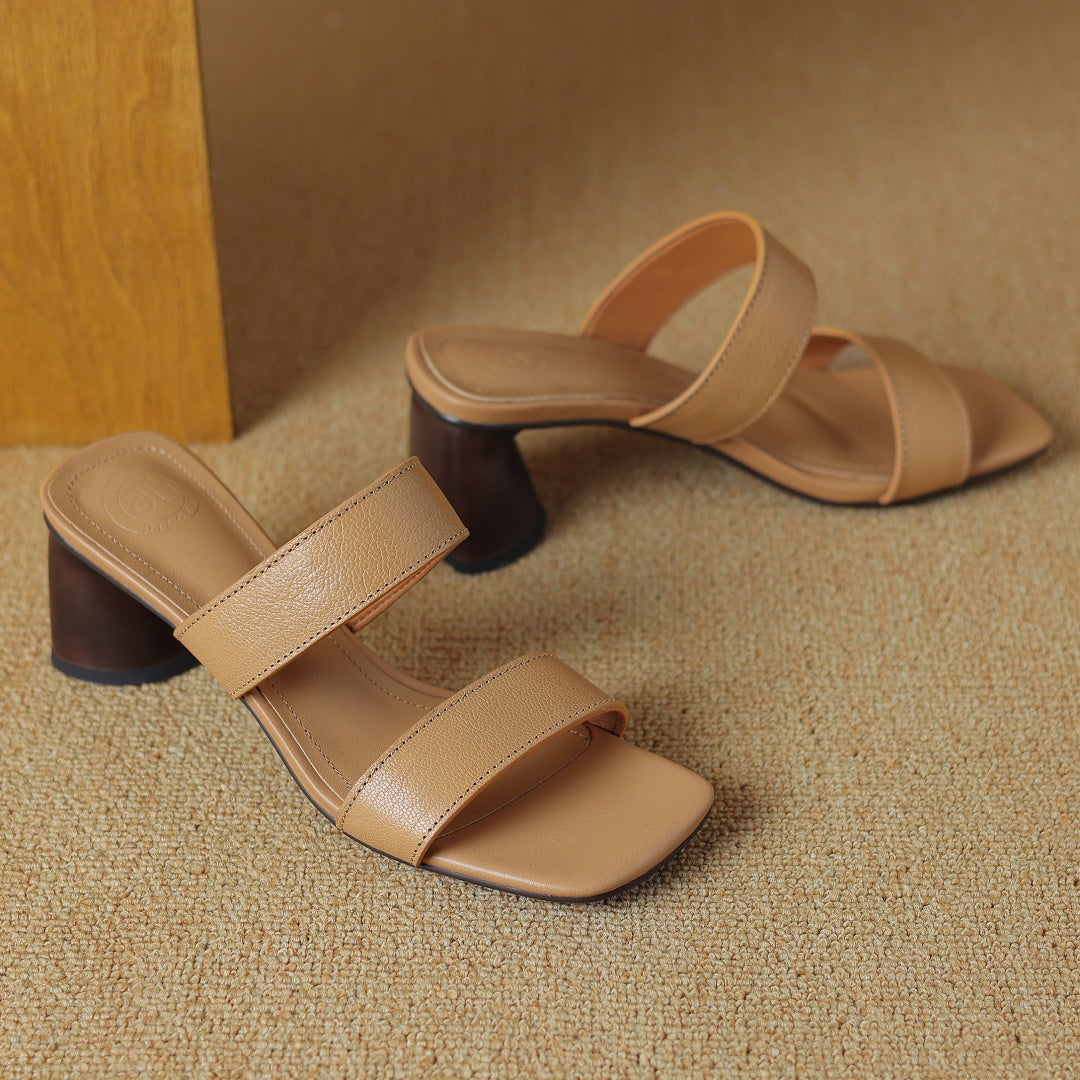 Sophia Genuine Leather Mule