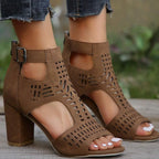 Reba Charm Peep Toe Heels