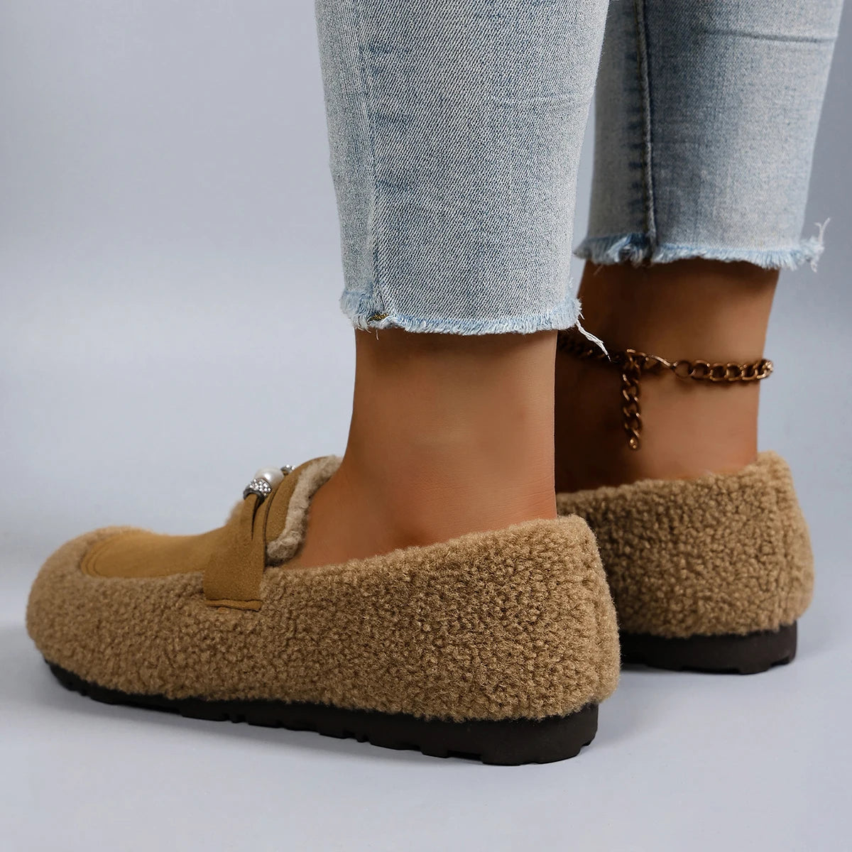 Aurelia Pearl Fleece Loafers