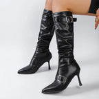 The Sloane Buckle Knee-High Boots