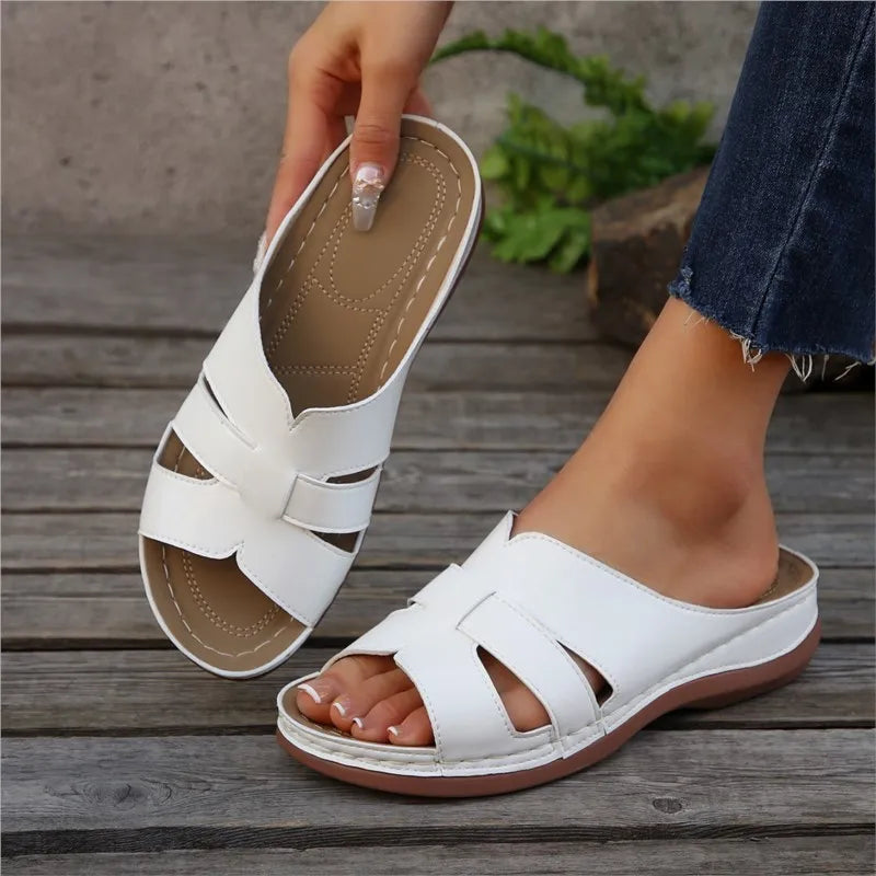 Olivia Casual Cutout Slides