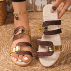 Shimmer Strap Sandals