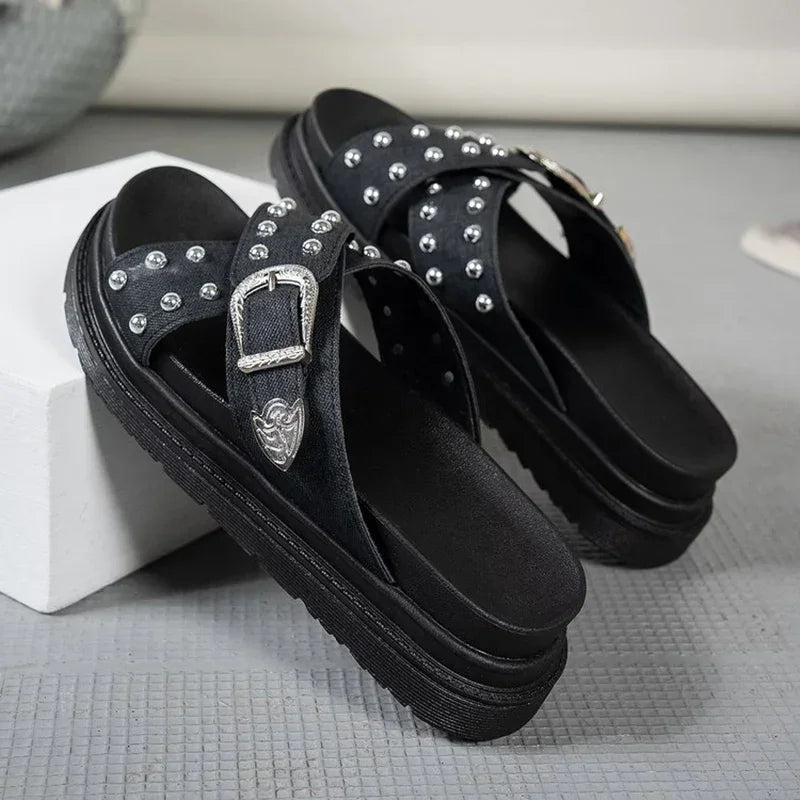 The Cassidy Studded Platform Sandal