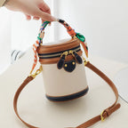 Valencia Scarf Handle Bucket Bag
