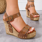 Harper Buckle Wedge