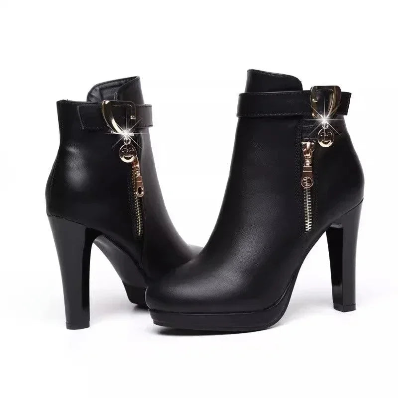 Aria Leather Ankle Boots